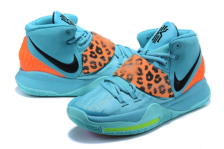 2020 Nike Kyrie Irving 6 Jade Blue Cheetah Print